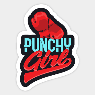 Punchy Girl Boxing Woman Gift Sticker